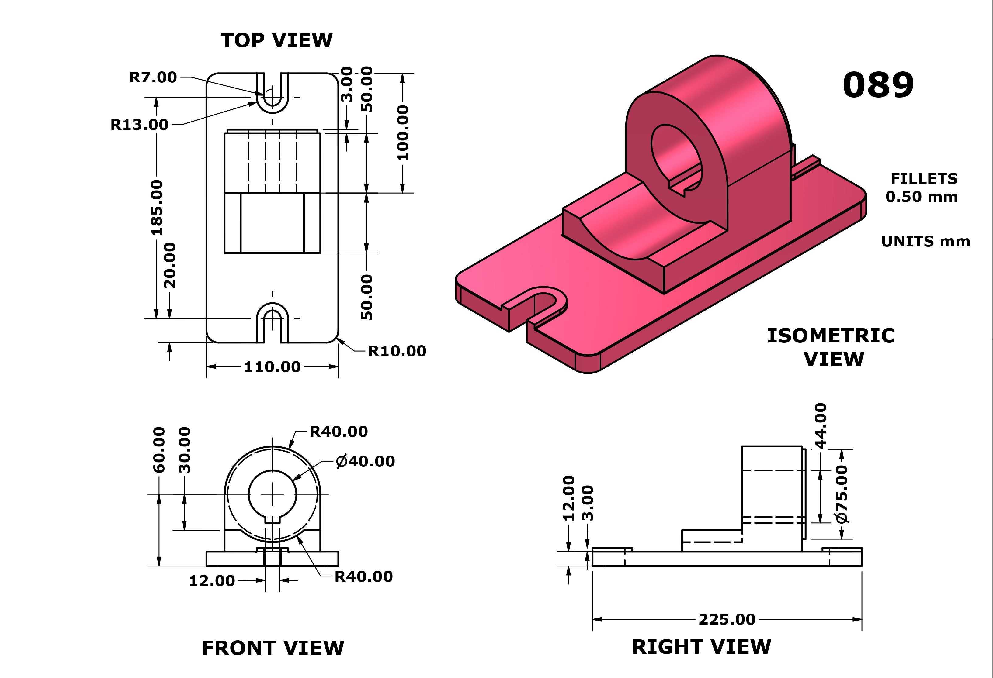 3D CAD 基本练习 089/Autodesk Inventor Pro