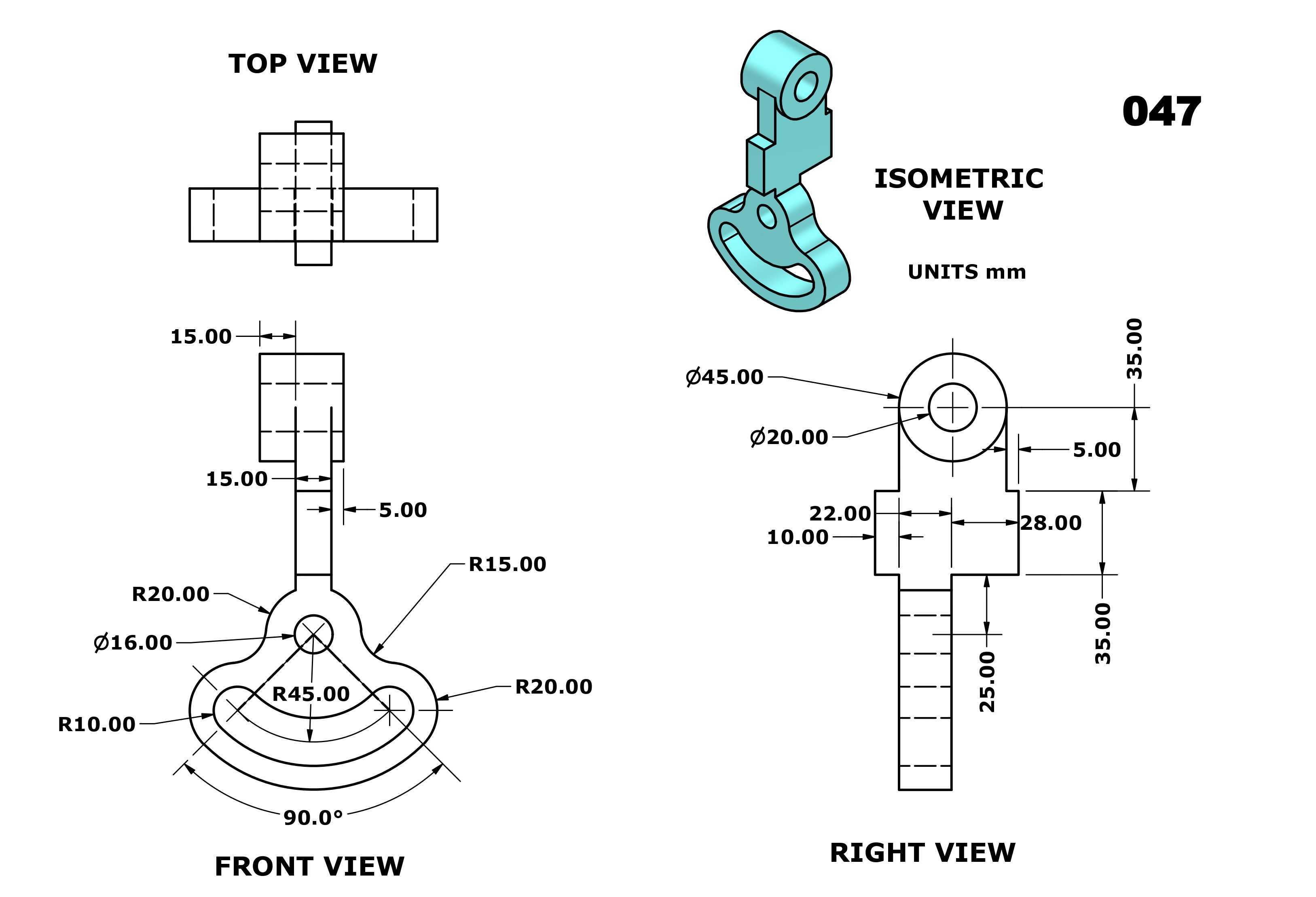 3D CAD 基本练习 047/轴承座/Bloque de Rodamiento/Autodesk Inventor Pro