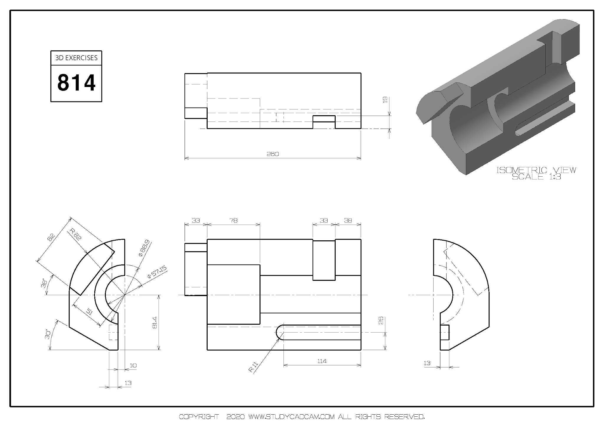 Studycadcam 3D CAD 练习 814/控制块/Bloque de Control/Autodesk Inventor Pro