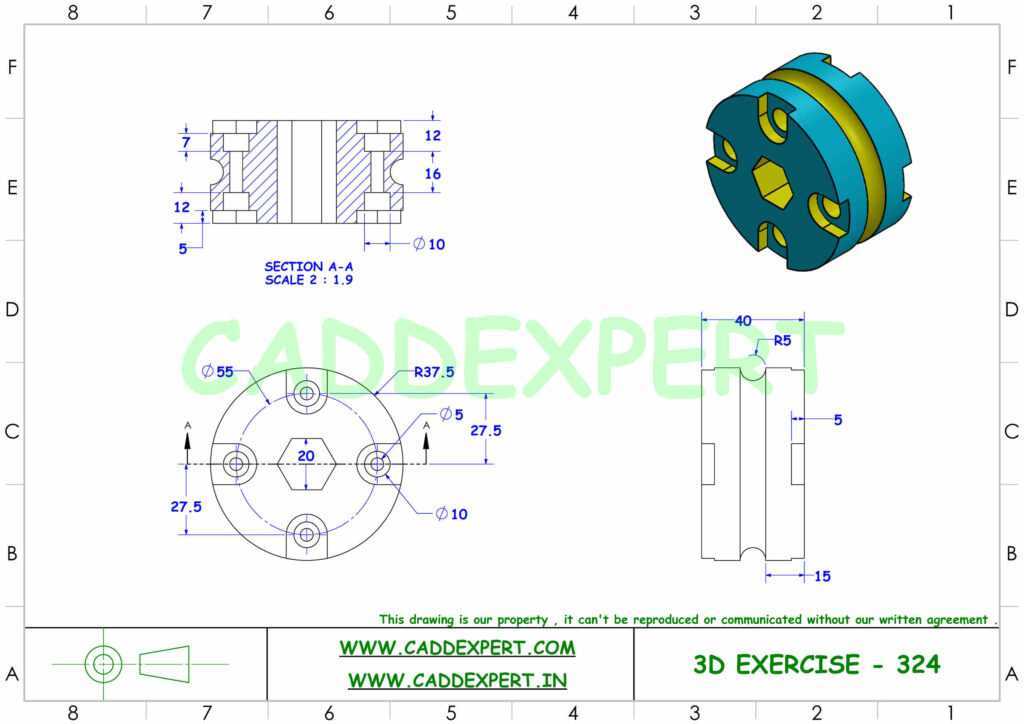 3D CAD 基本练习/324/Autodesk Inventor Pro