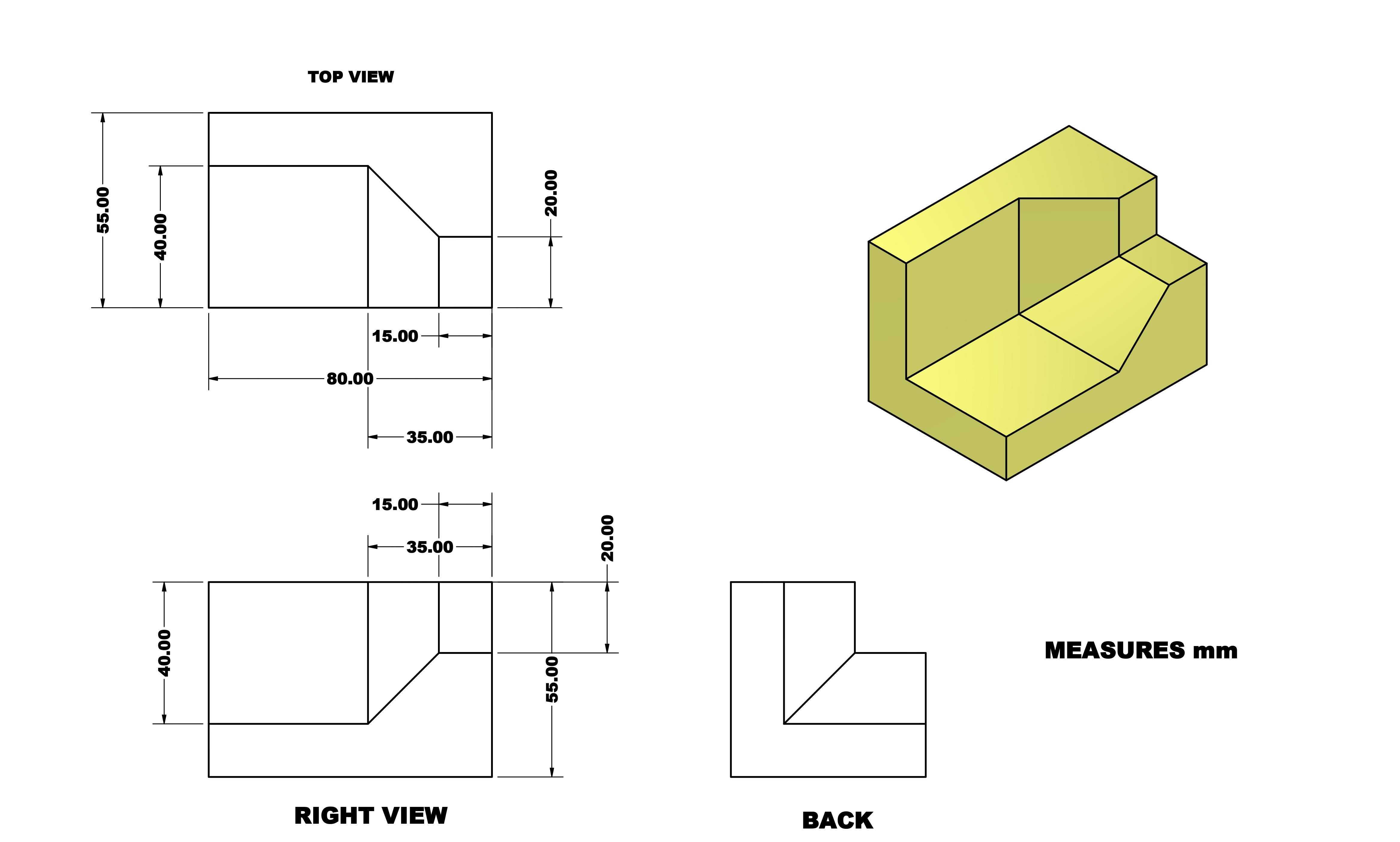 3D CAD 基础练习 001/Autodesk Inventor Pro