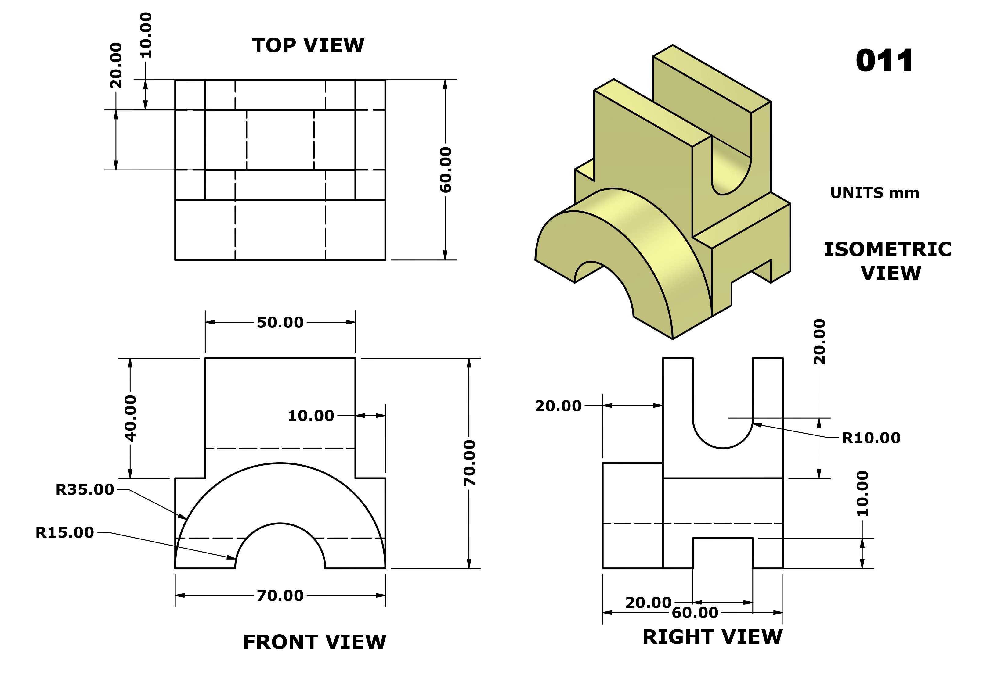 3D CAD 基础练习 011/Autodesk Inventor Pro