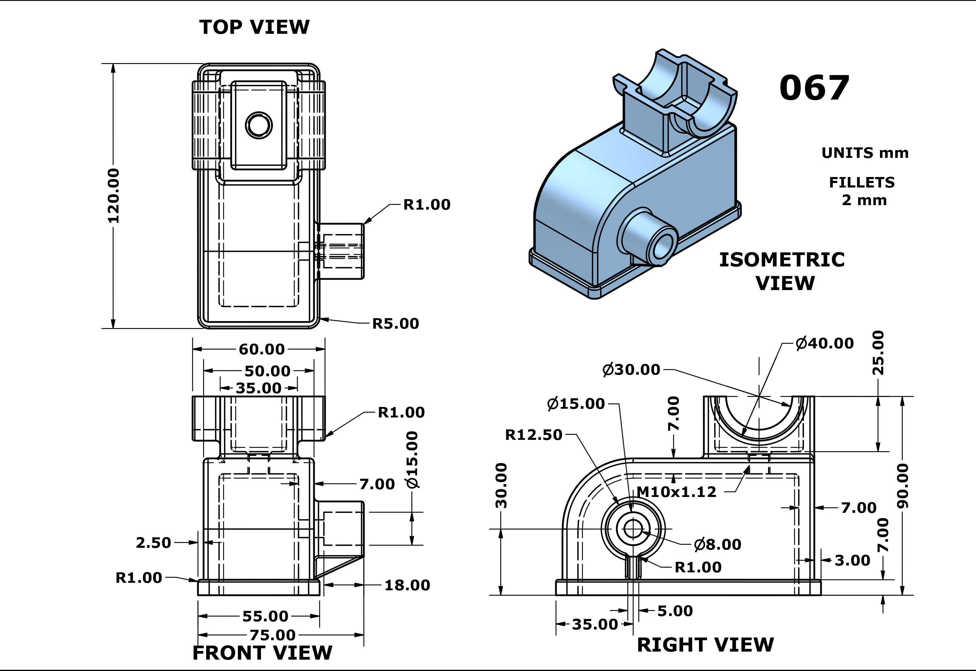3D CAD 基础练习 067/Autodesk Inventor Pro