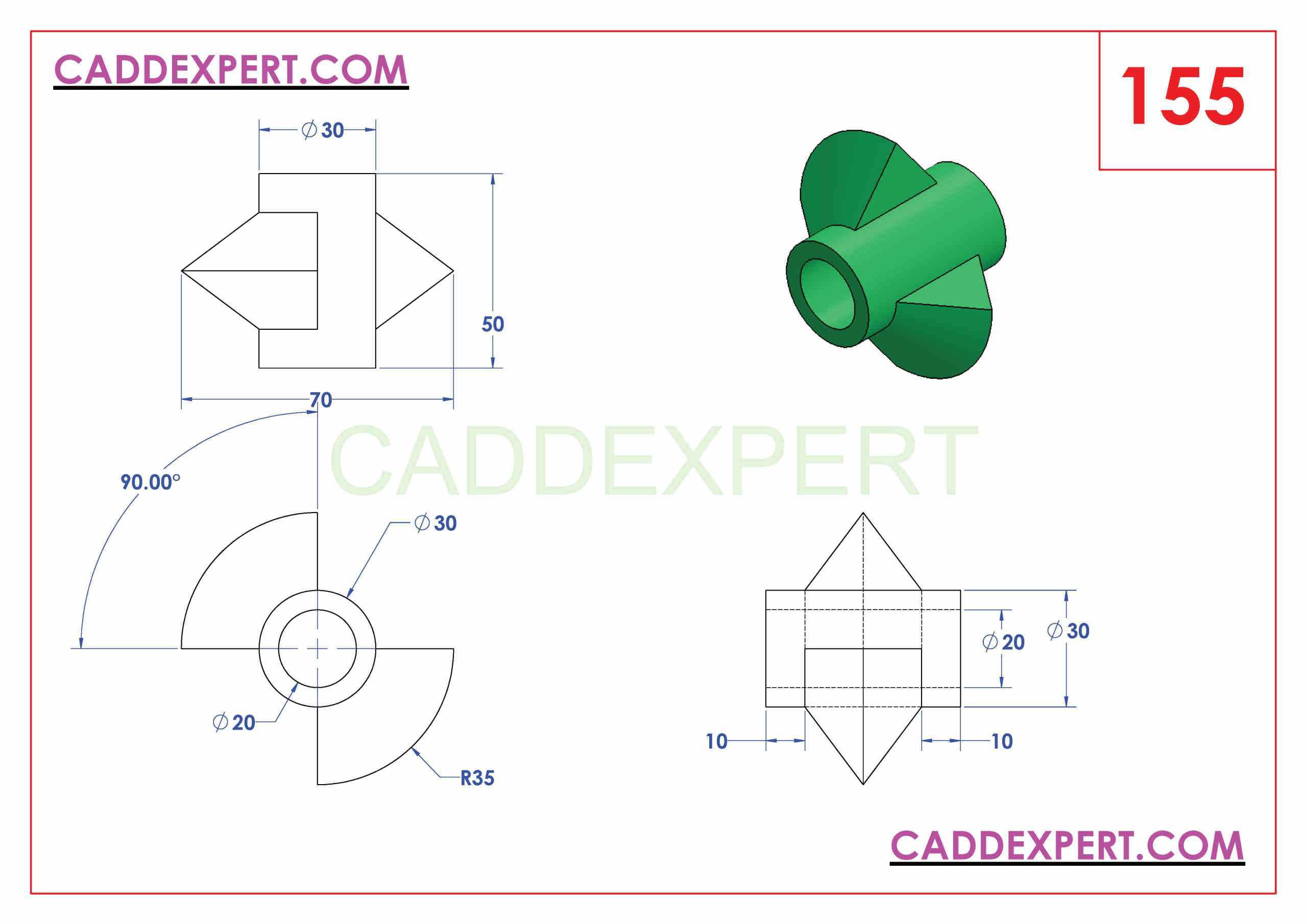 3D CAD 基础练习/155/Autodesk Inventor Pro