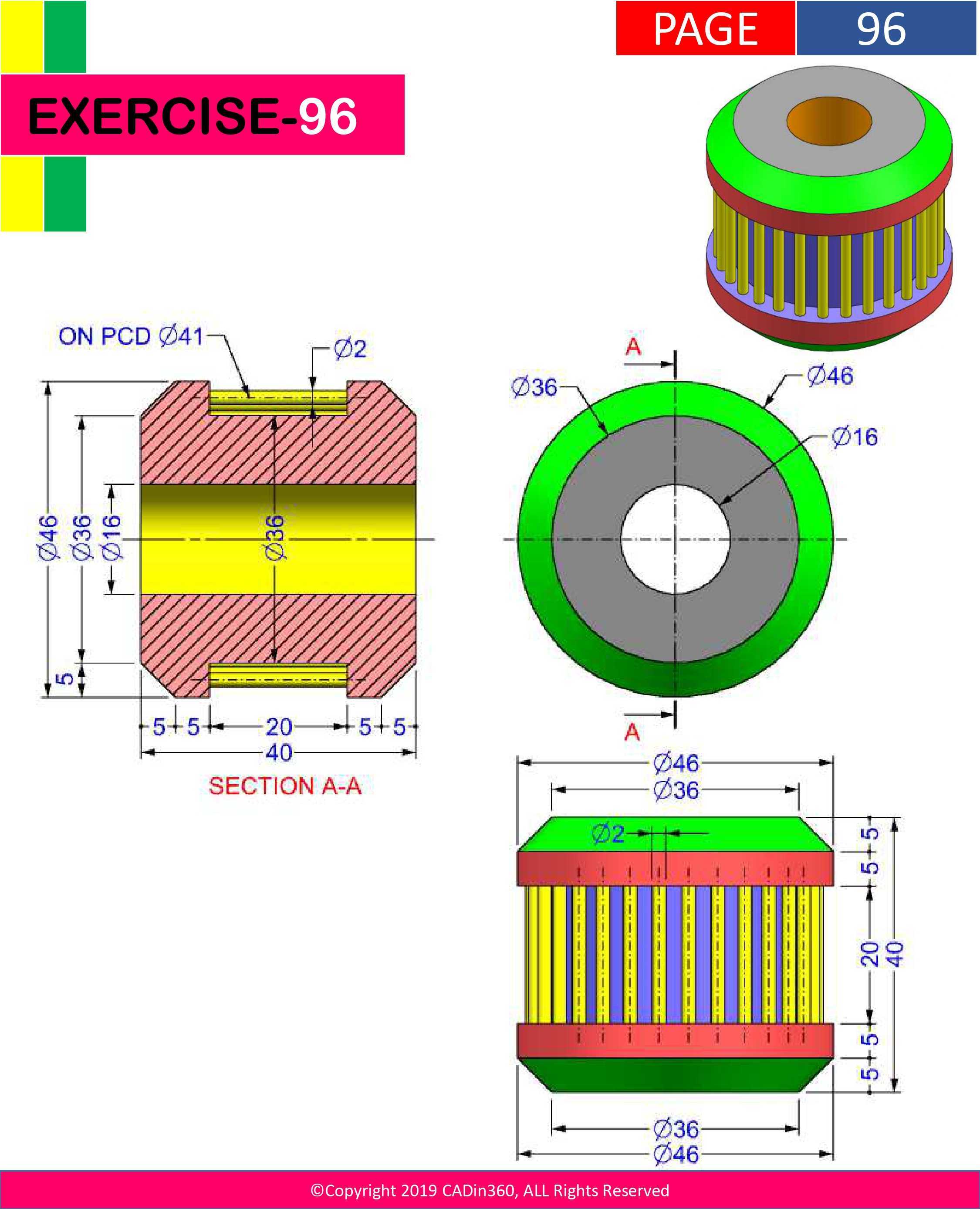 3D CAD 基本练习/96/Autodesk Inventor Pro