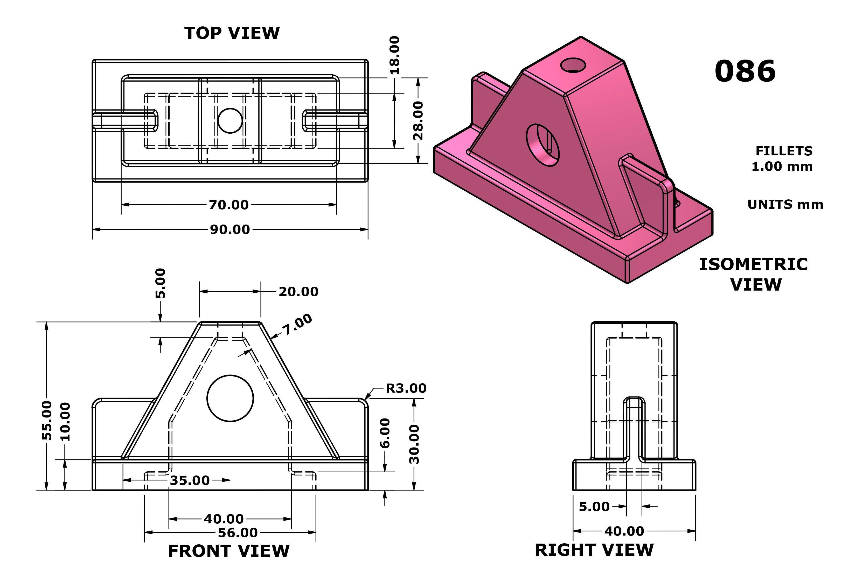 3D CAD 基本练习 086/Autodesk Inventor Pro
