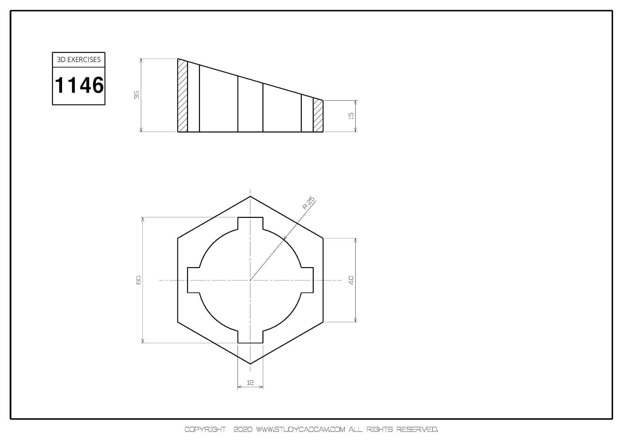 Studycadcam 3D CAD 练习 1146/Autodesk Inventor Pro