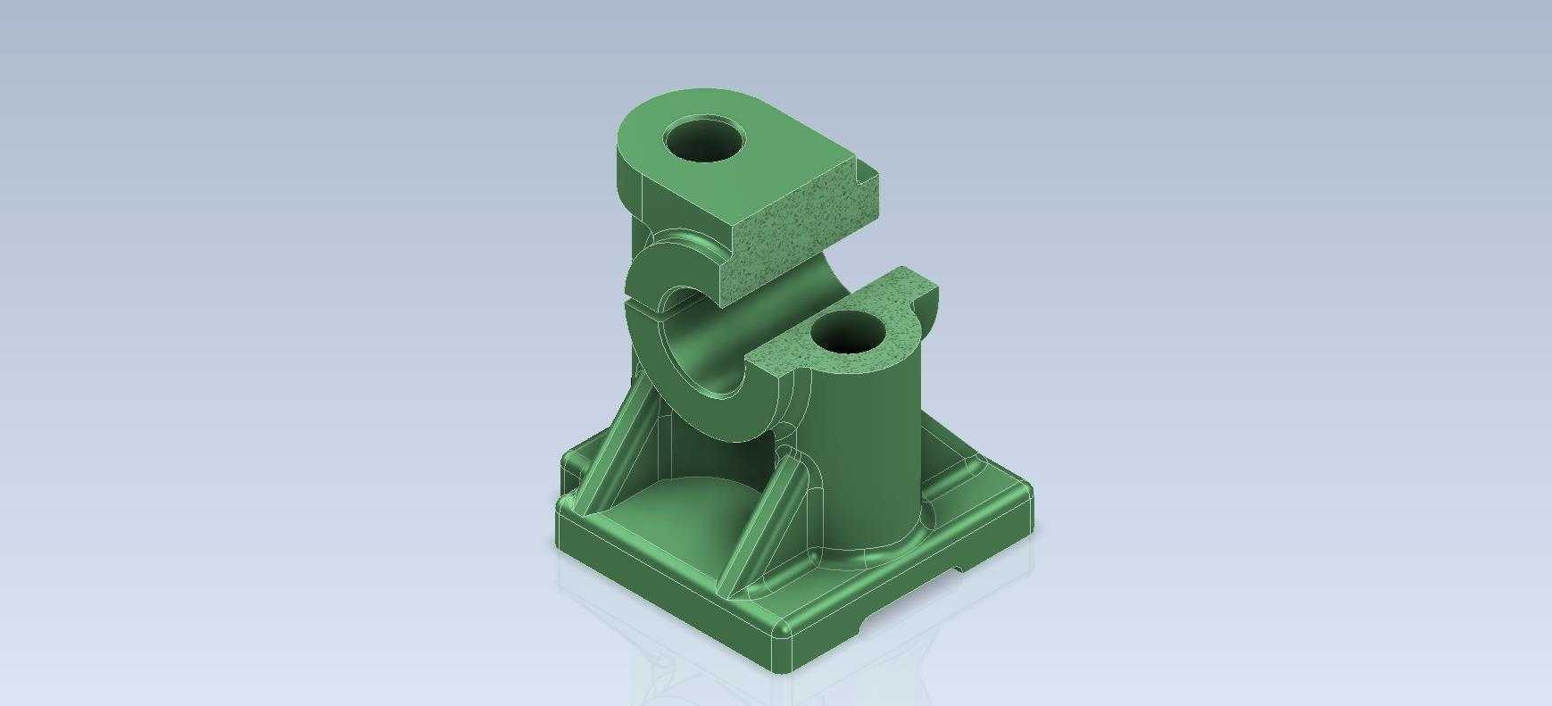 3D CAD 基本练习/摇臂轴座/Asiento de Eje de Balancín/Autodesk Inventor Pro