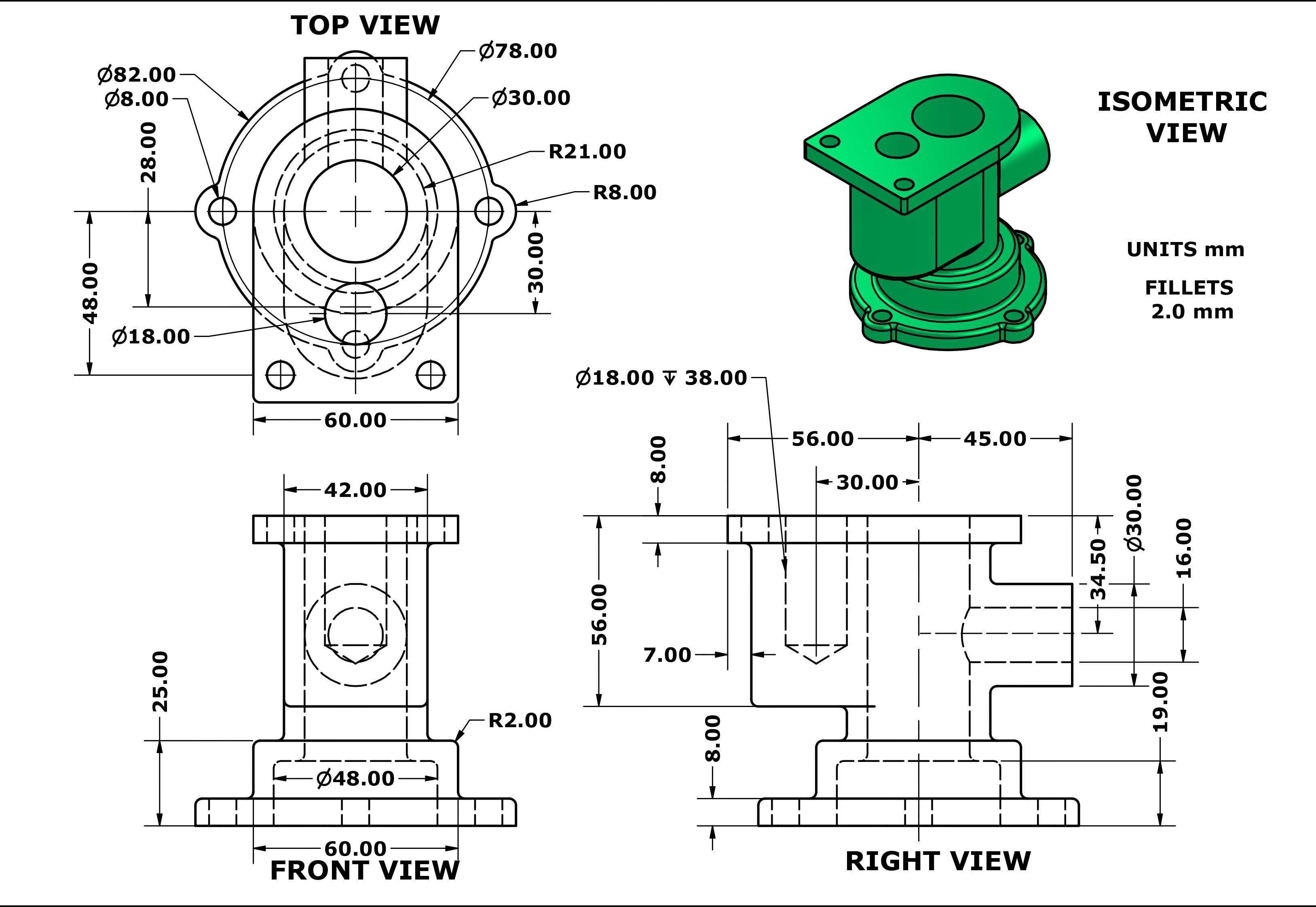 3D CAD 基础练习/实体/ Autodesk Inventor Pro