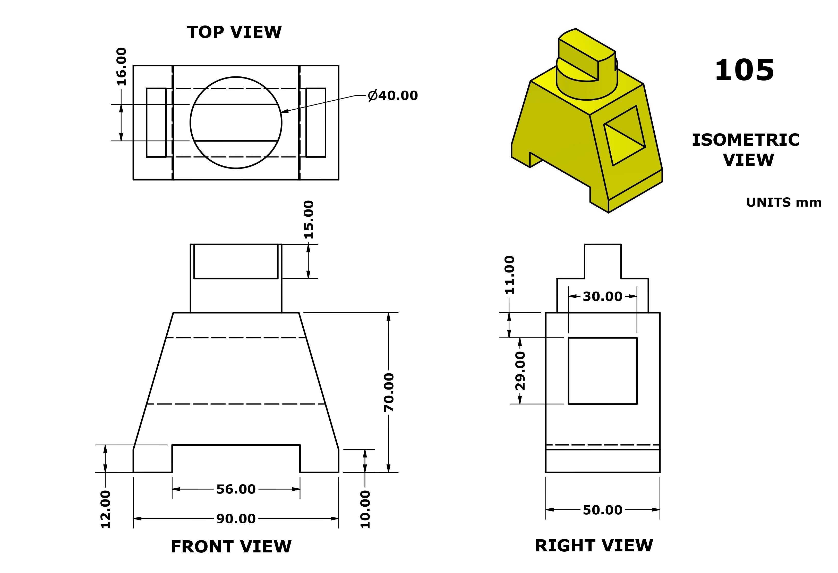 3D CAD 基本练习 105/Autodesk Inventor Pro