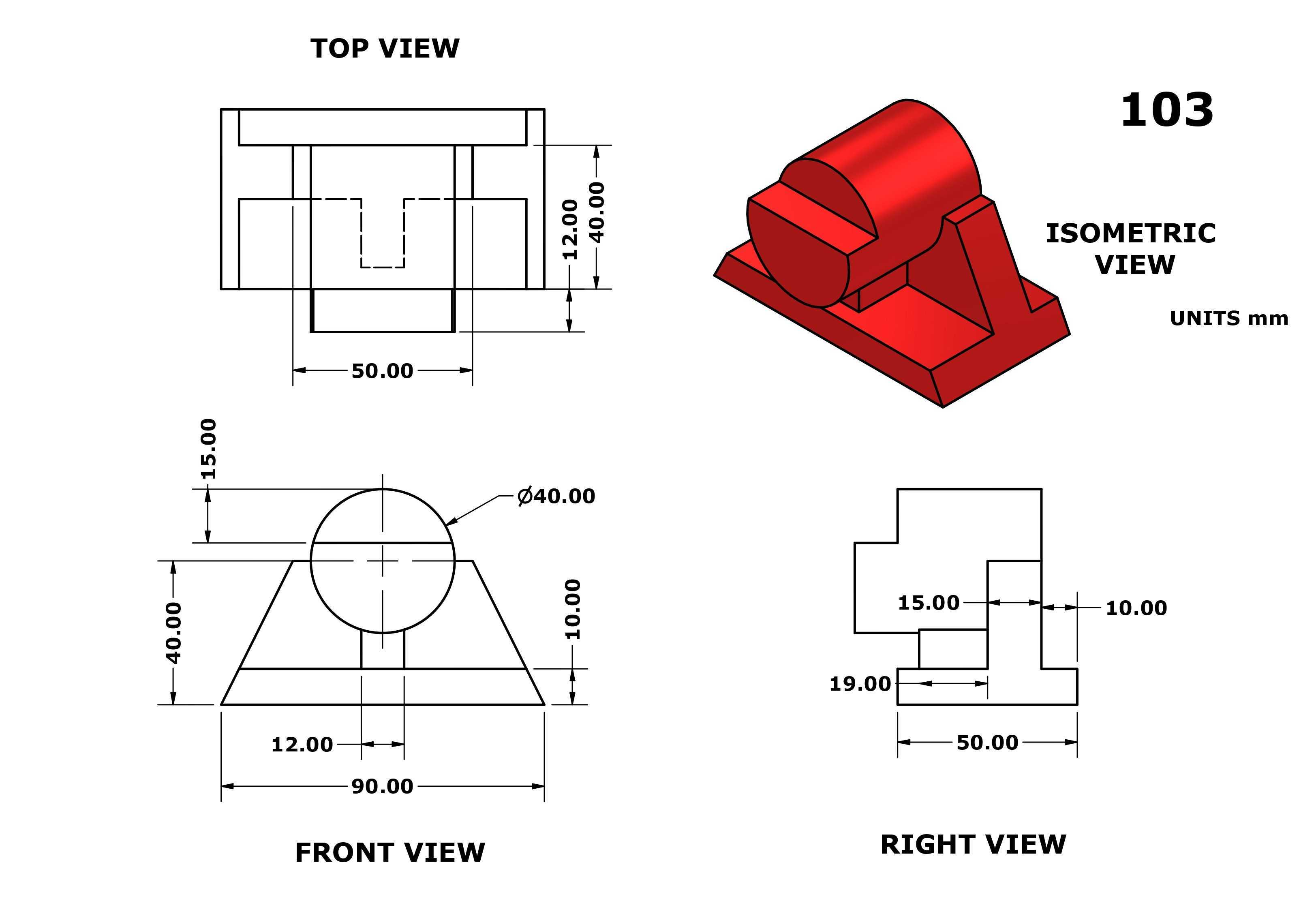 3D CAD 基本练习 103/Autodesk Inventor Pro