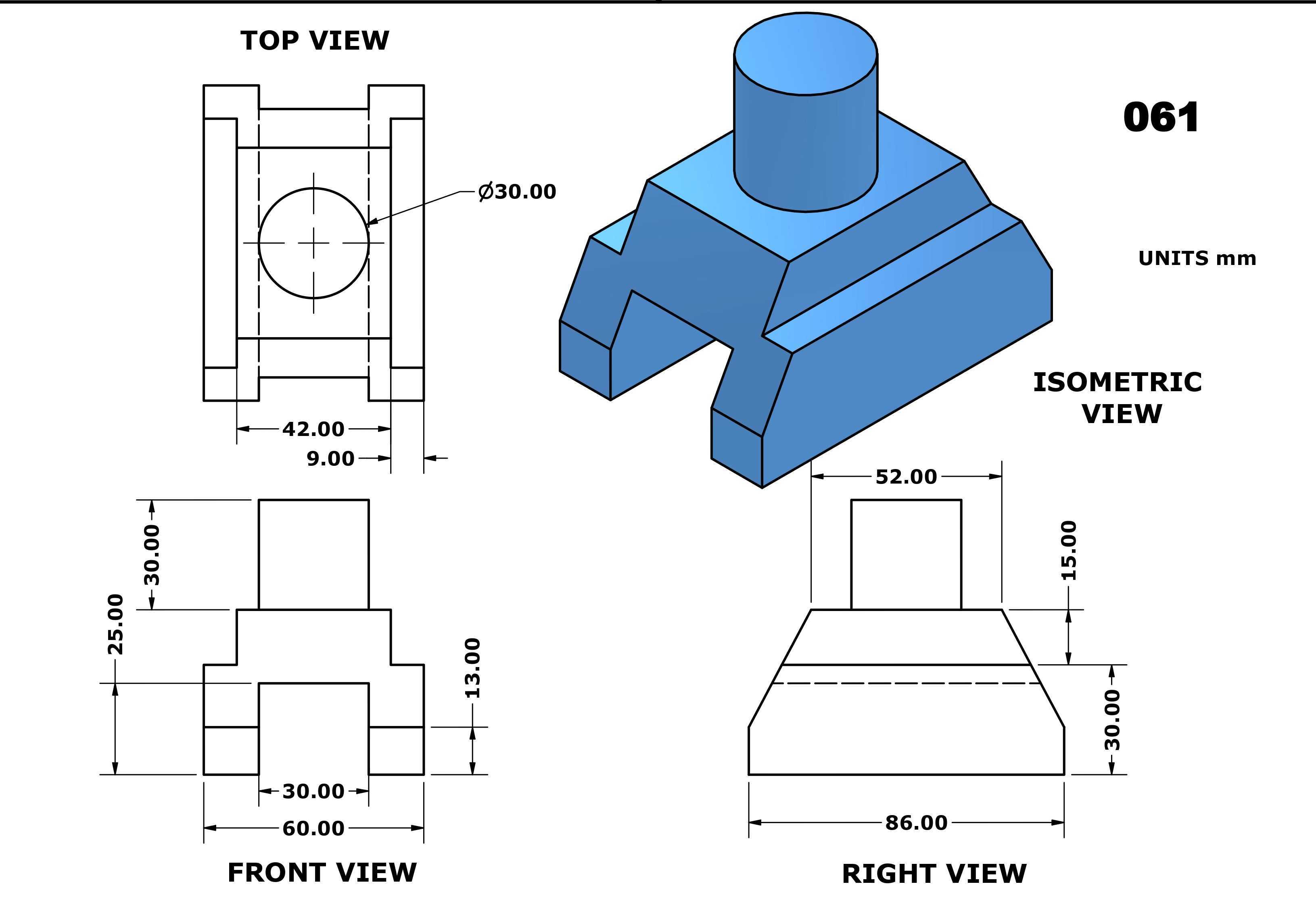 3D CAD 基础练习 061/Autodesk Inventor Pro
