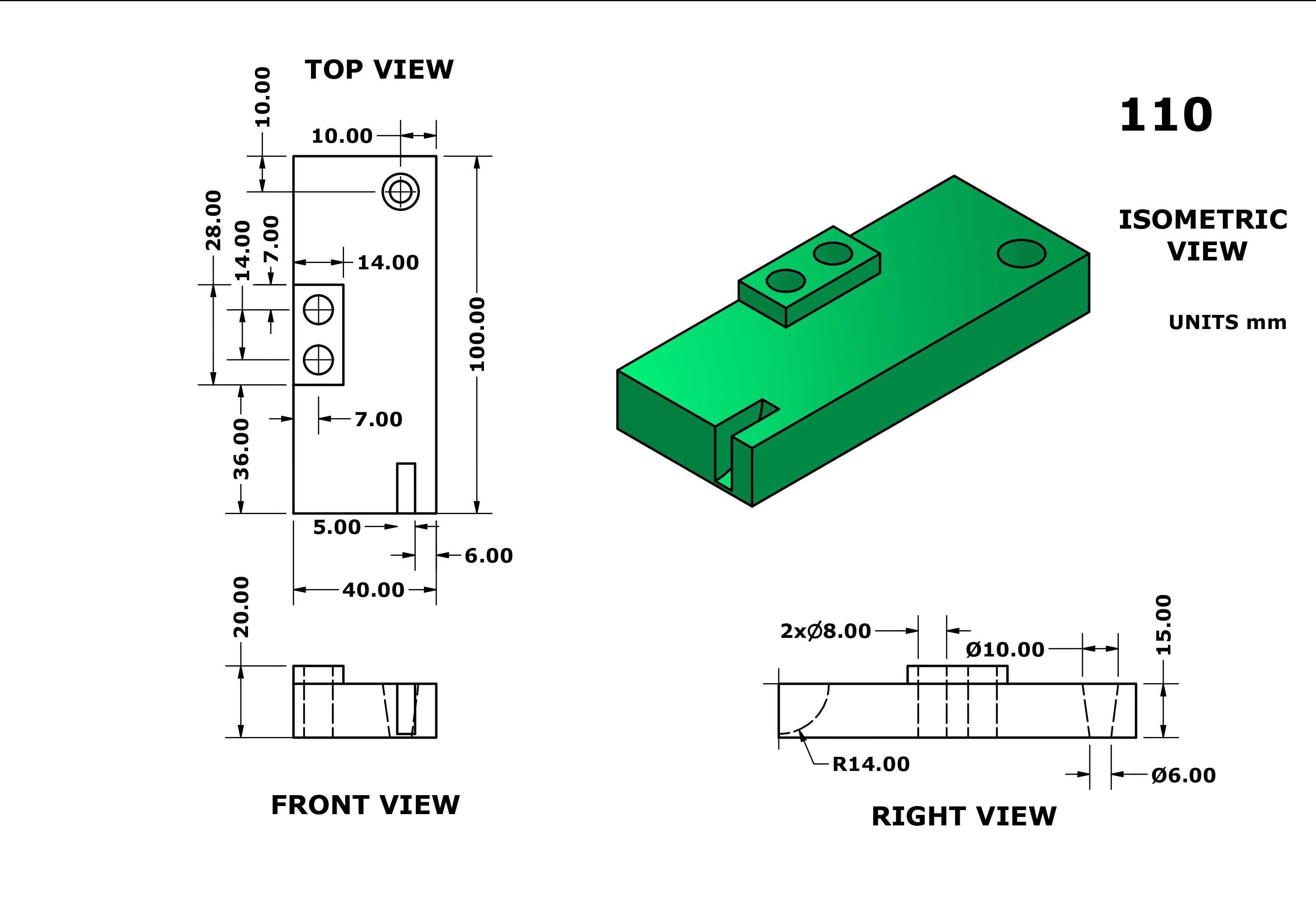 3D CAD 基本练习 110/Autodesk Inventor Pro