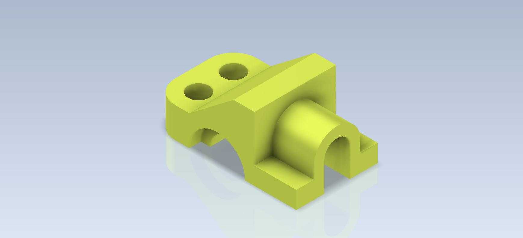 3D CAD基础练习/转向支架,摇杆导轨,T型杆架/Autodesk Inventor Pro