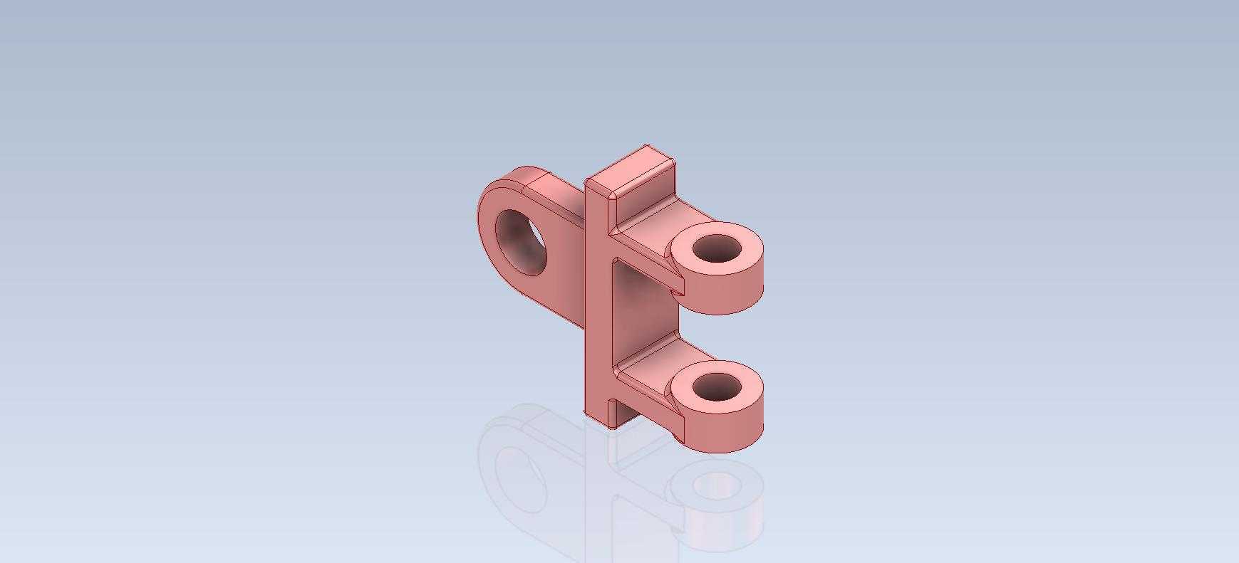 3D CAD基础练习/转向支架,摇杆导轨,T型杆架/Autodesk Inventor Pro