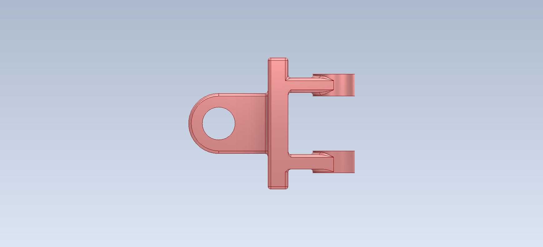 3D CAD基础练习/转向支架,摇杆导轨,T型杆架/Autodesk Inventor Pro