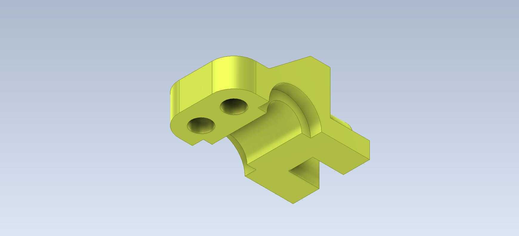 3D CAD基础练习/转向支架,摇杆导轨,T型杆架/Autodesk Inventor Pro