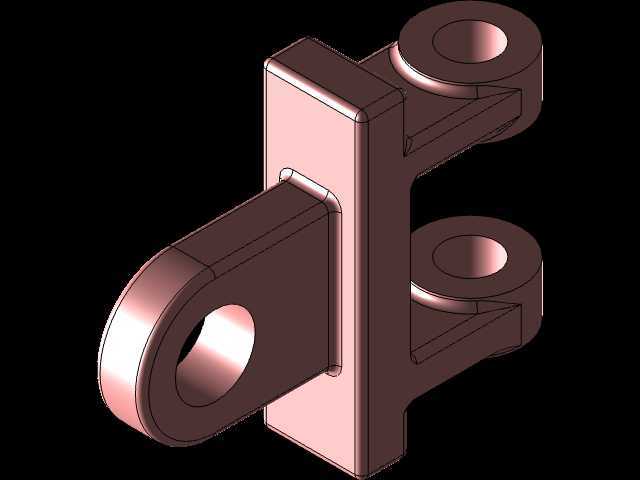 3D CAD基础练习/转向支架,摇杆导轨,T型杆架/Autodesk Inventor Pro