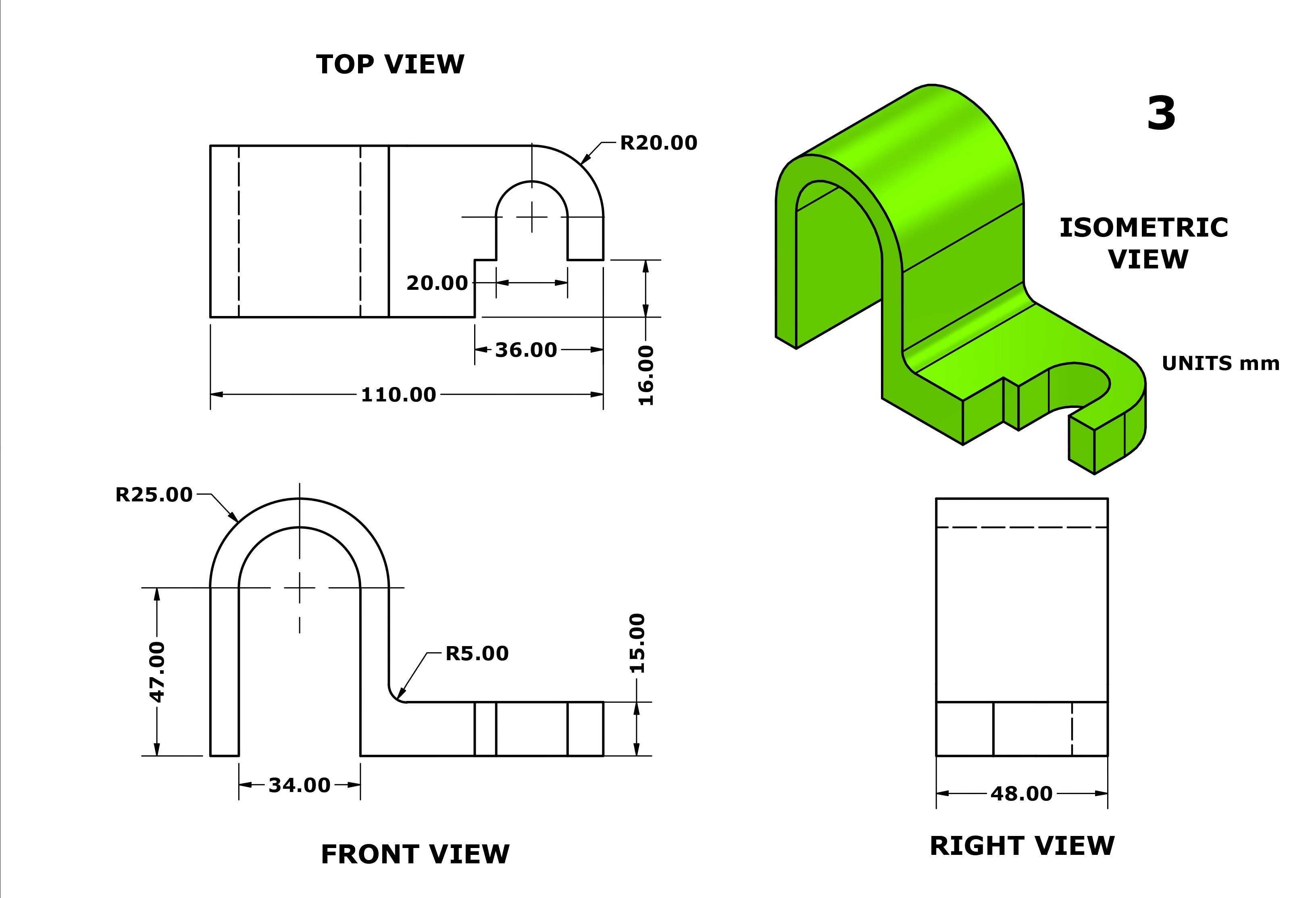 3D CAD 基本练习/双向跨度垫和支撑框架/Autodesk Inventor Pro
