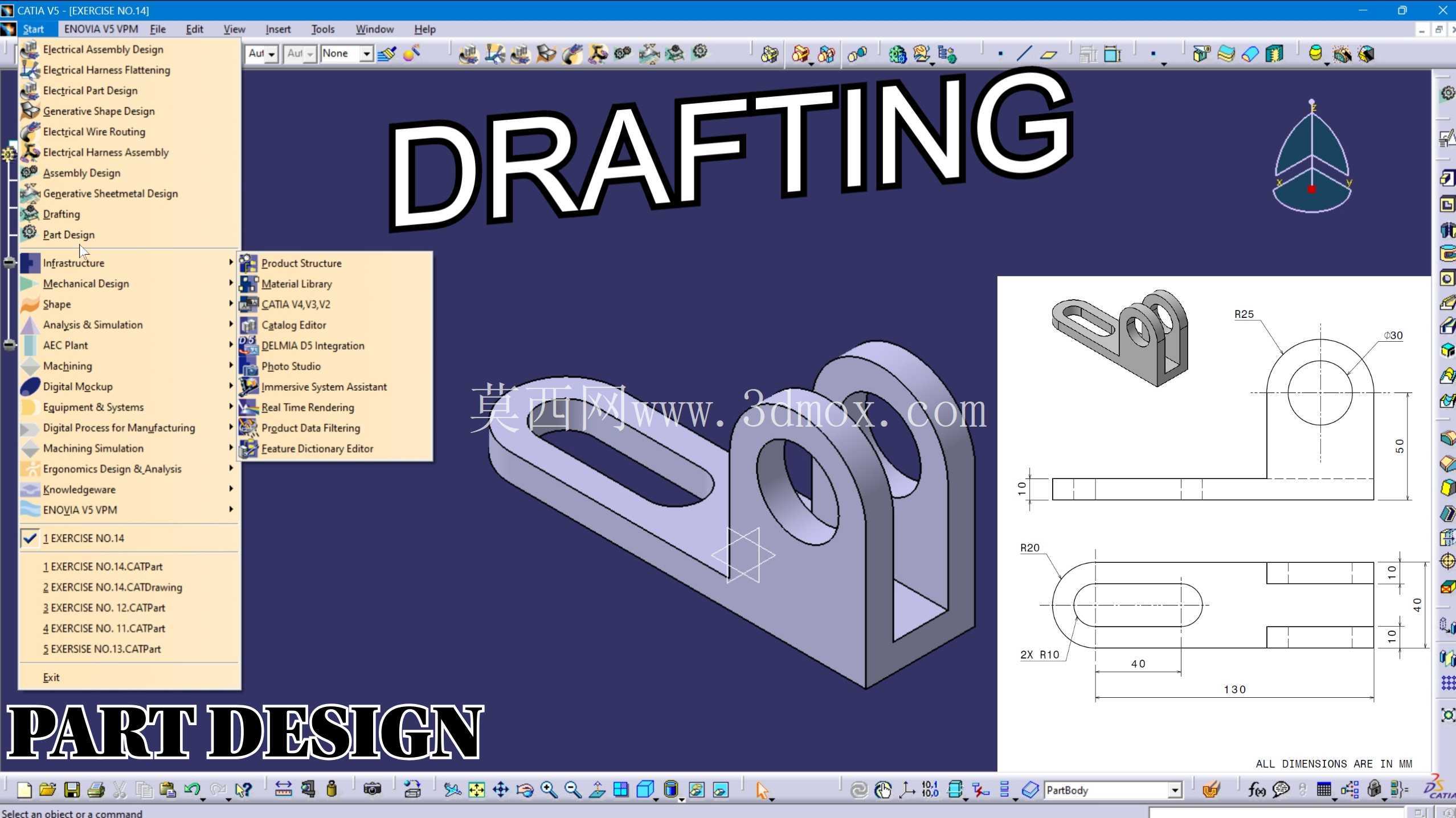 CATIA V5 �̳̣���������ϰ 14 - �桢���ӡ�\u0026 ��ͼ