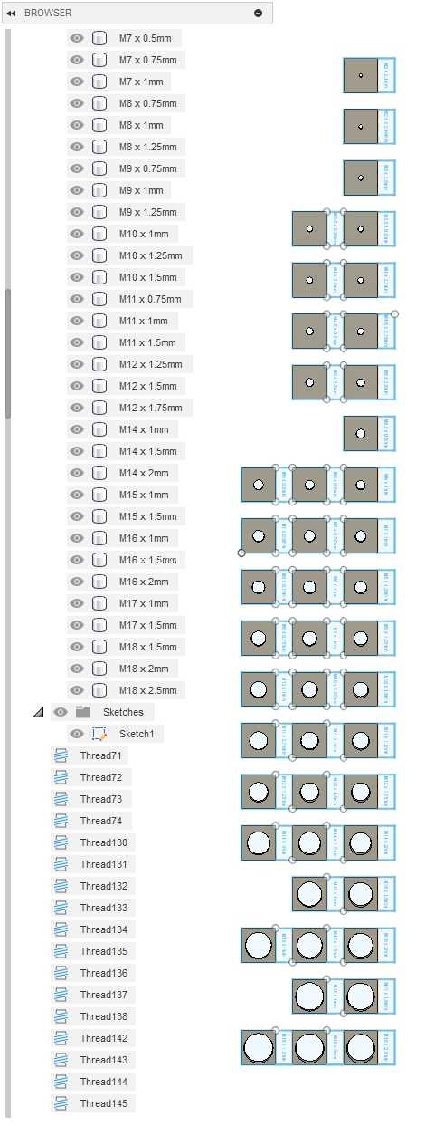 ISO 261 螺纹块 M2 - M18