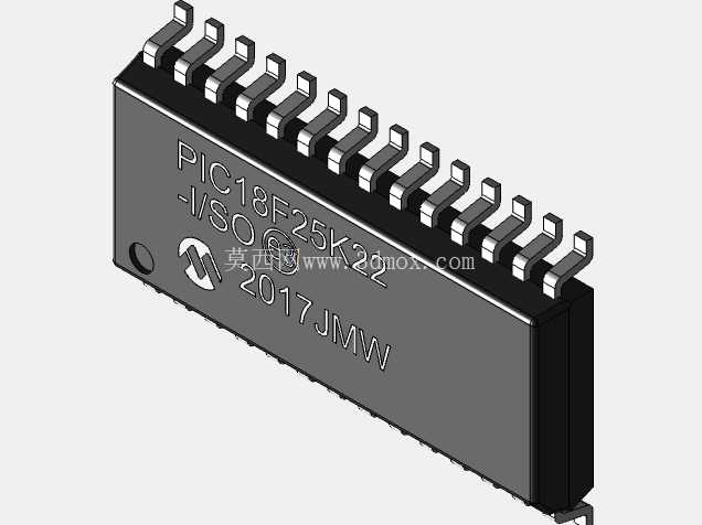 ������ FreeCAD �� Powerpoint �û��� Microchip SOIC28 ��װ MPU