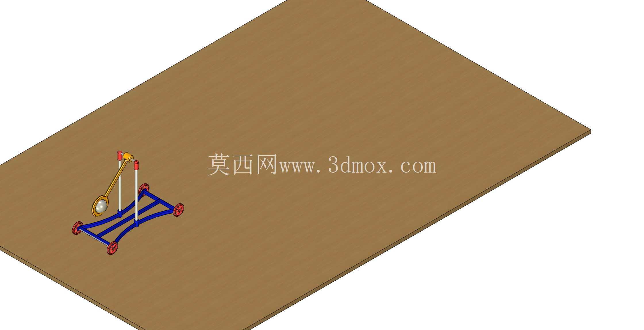 手推车上的摆锤 3D 建模