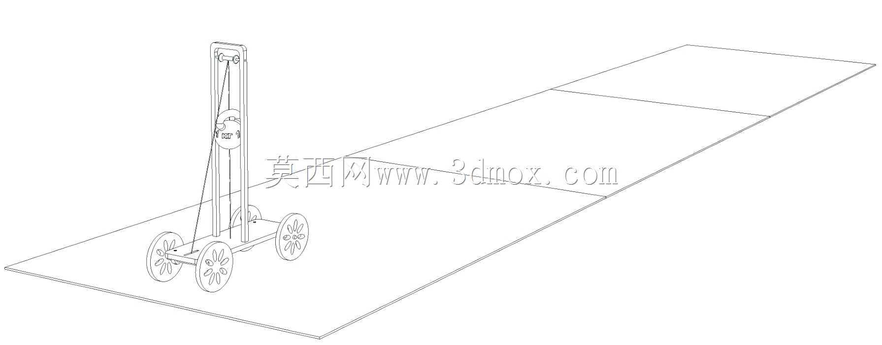 用于演示势能转化为动能的推车
