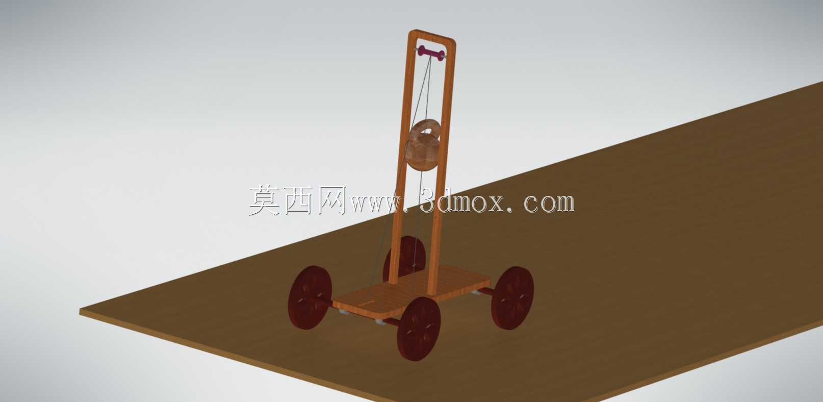 用于演示势能转化为动能的推车