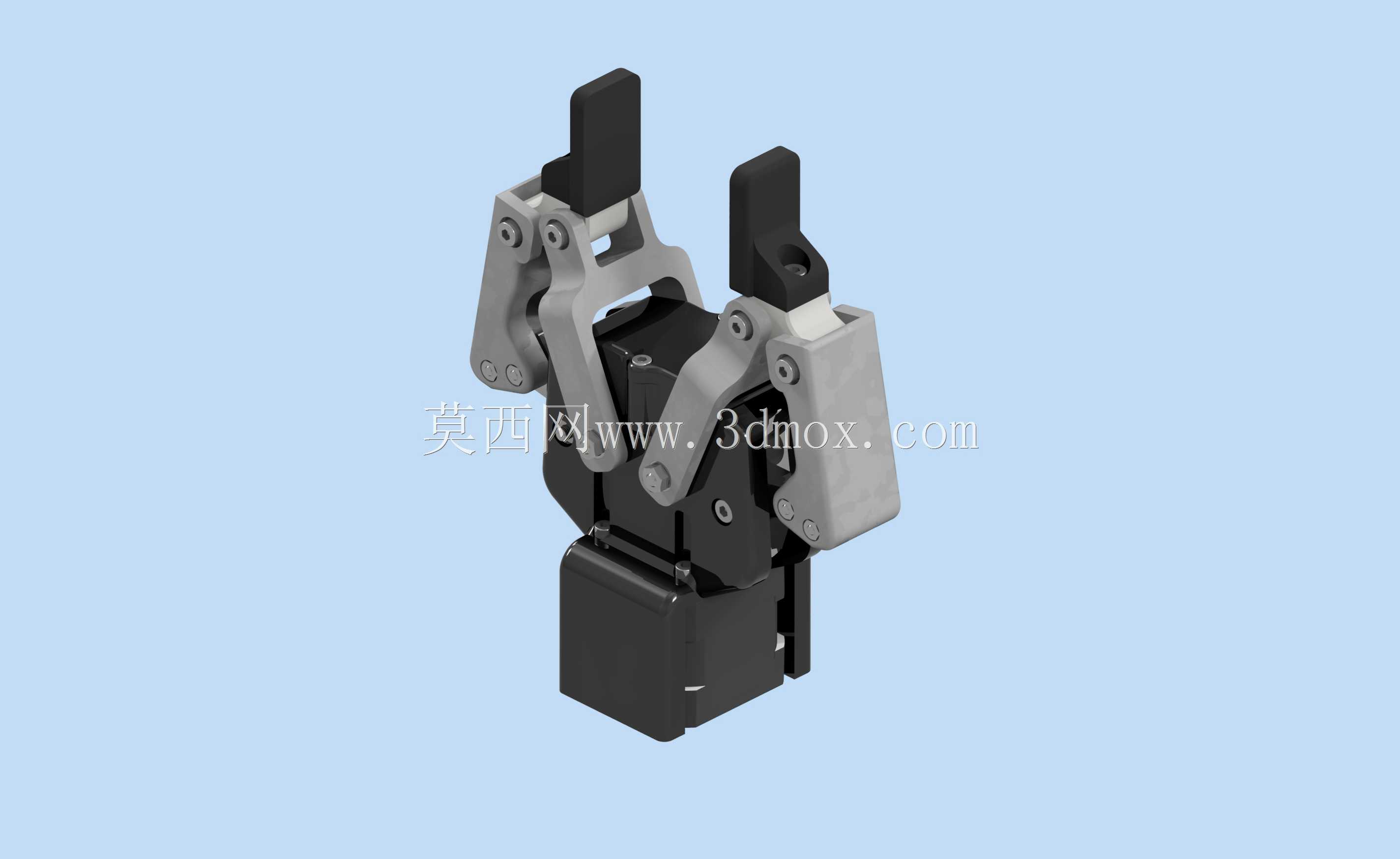 配备 nema 17 电机的双爪夹具。