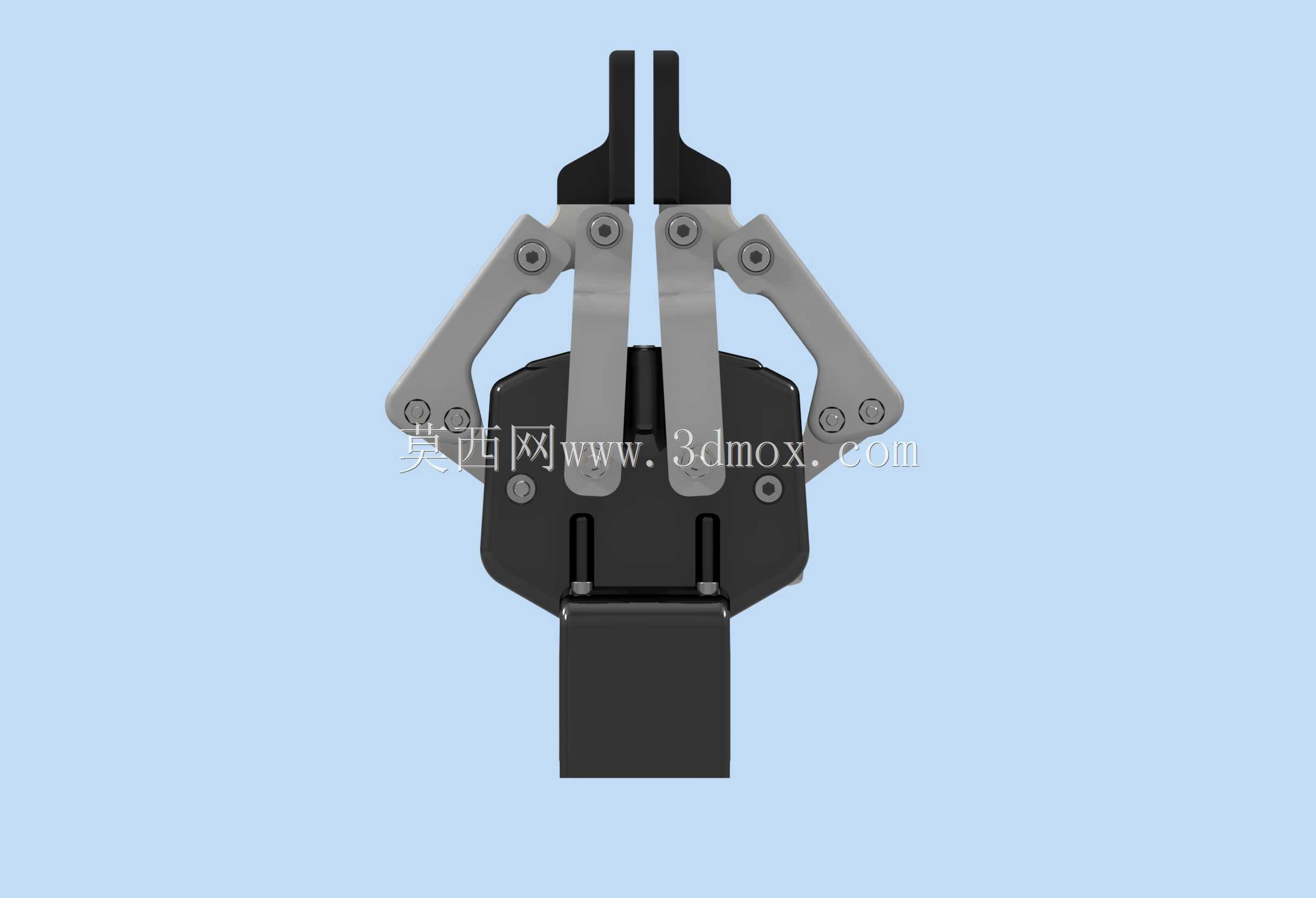 配备 nema 17 电机的双爪夹具。