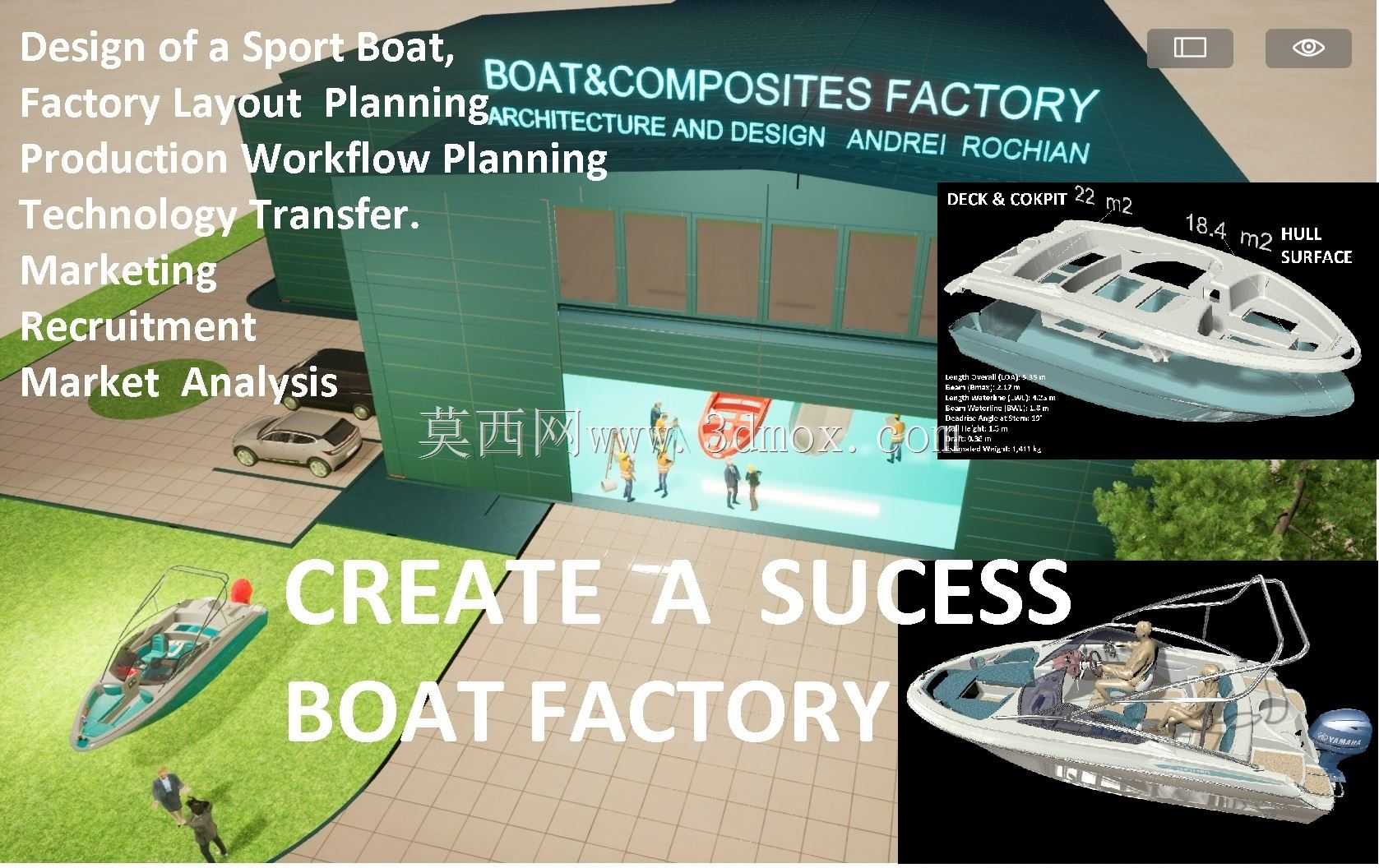 建立造船厂建筑的计划\u0026由Andrei Rochian设计