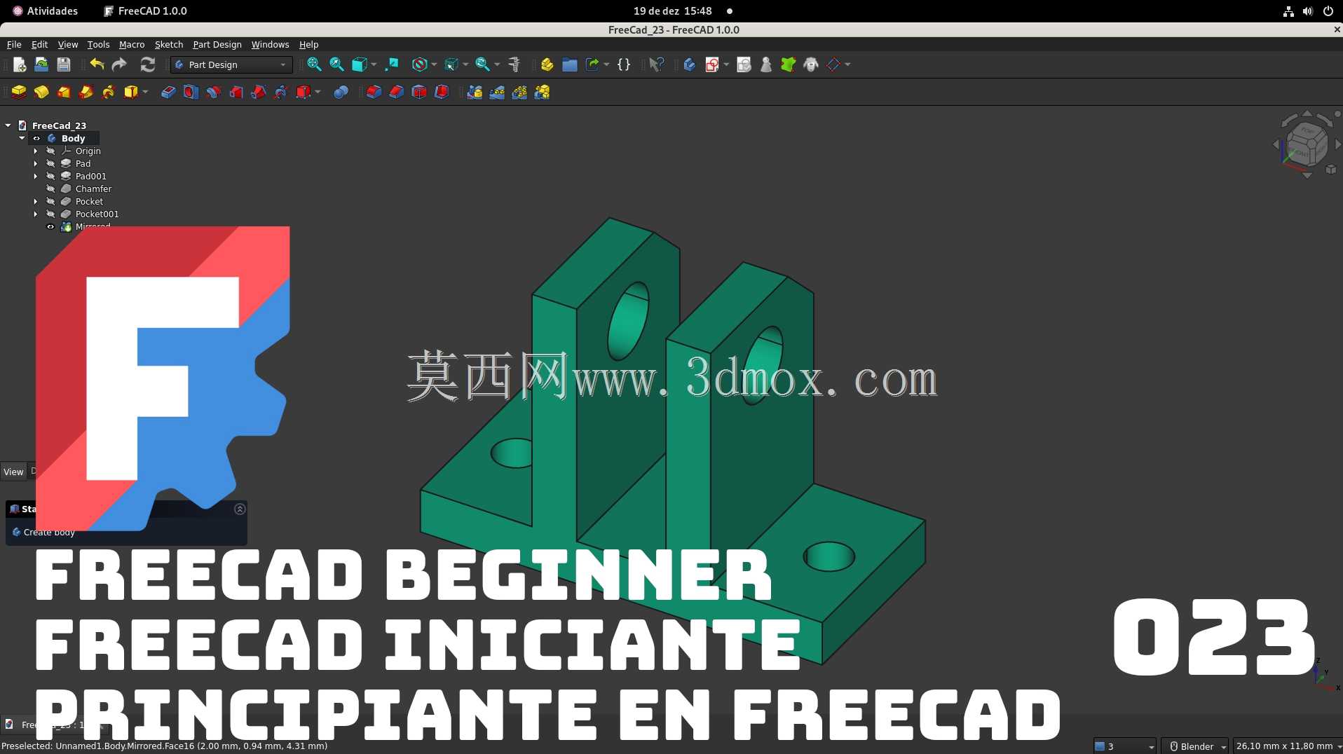 练习 FreeCAD 023
