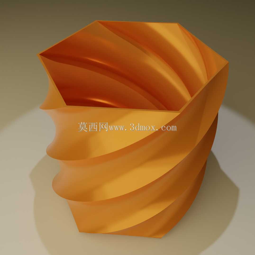 3D打印六角形螺旋花瓶