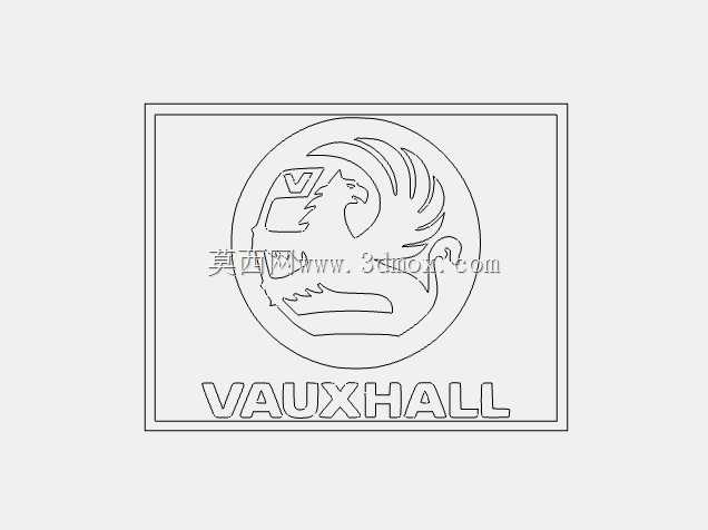 沃克斯豪尔标志的 DXF