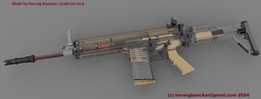FN SCAR-H枪托部件