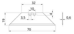 ��̺��Ƭ70mm x 19mm x 0.6mm