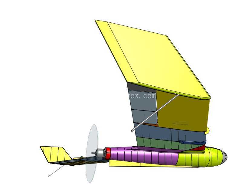 乐的猎鹰3D打印R/C飞行翼,48英寸W.s.10-12-24