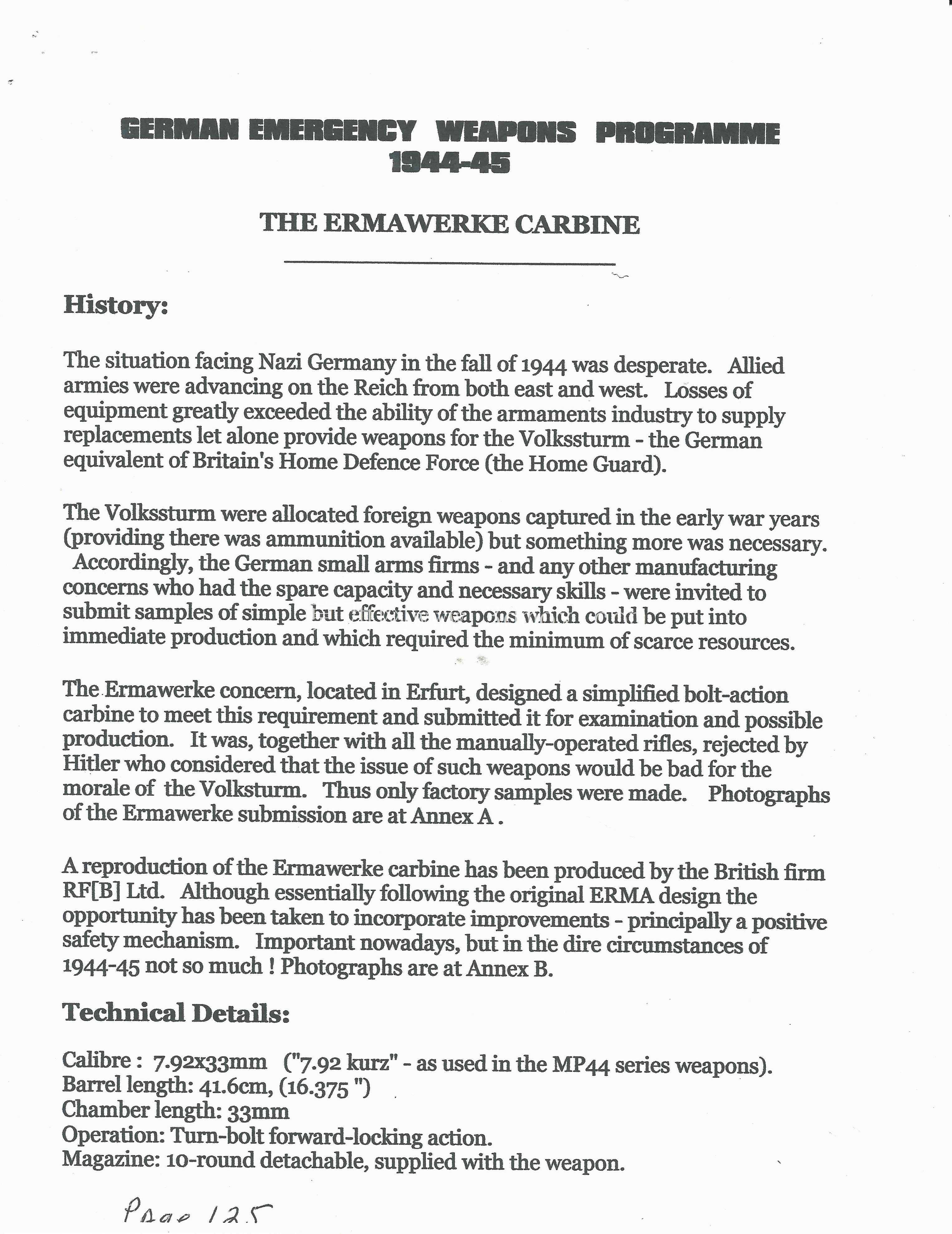 Ermawerke卡宾枪