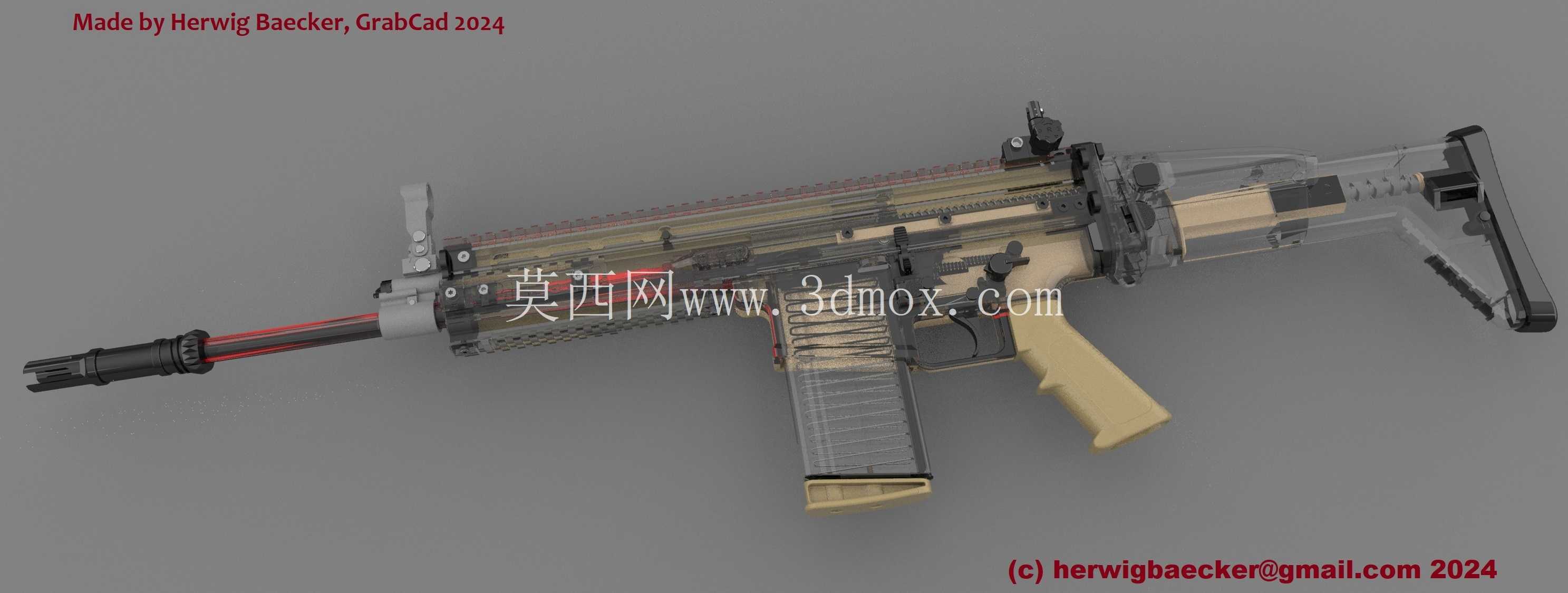 FN SCAR-H枪托部件