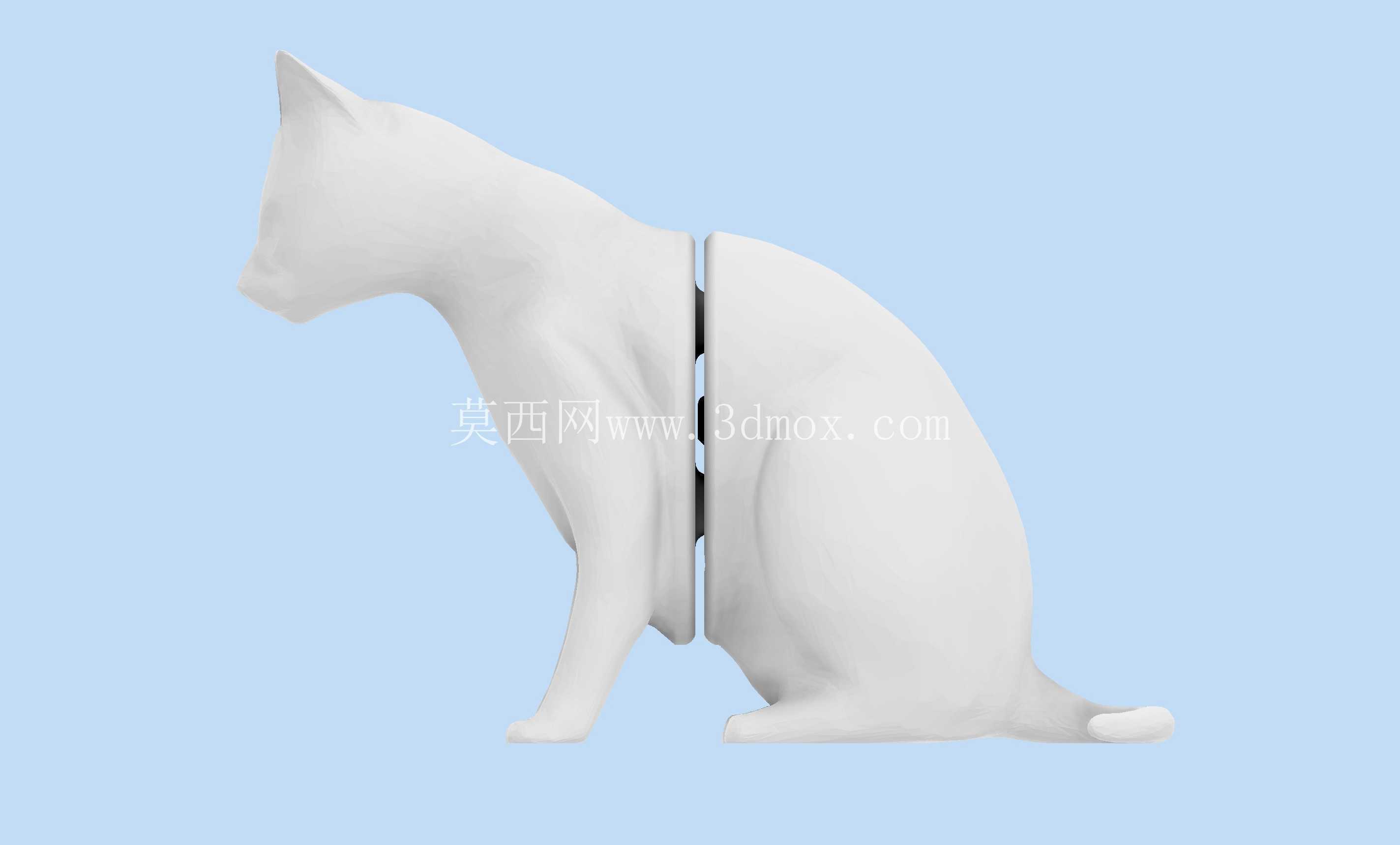 腊肠犬和猫的钥匙链铰接。