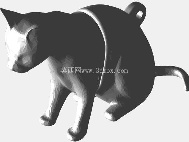 腊肠犬和猫的钥匙链铰接。