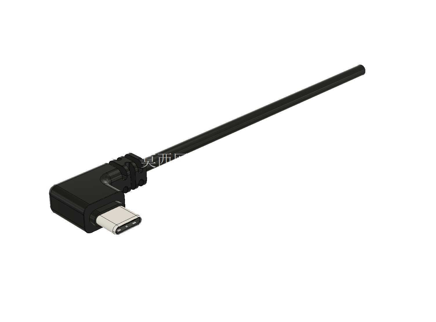 直角USB C转4针裸线