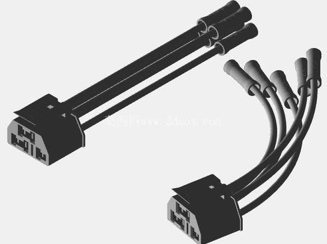 线连接器三维模型