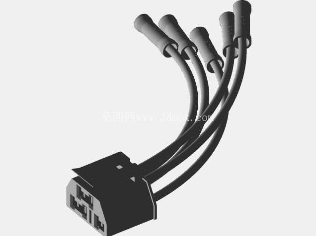 线连接器三维模型