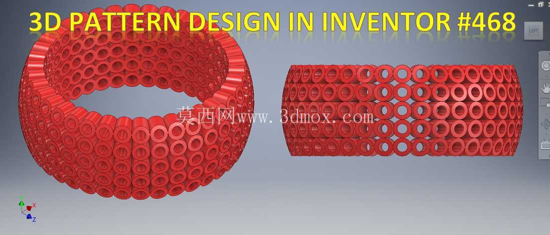 Autodesk Inventor中的三维图案设计||Inventor初学者三维绘图教程||3d Cad