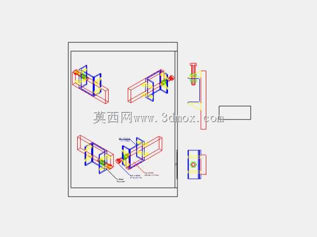 将梁夹紧到脚手架上_UNP 100x50x5