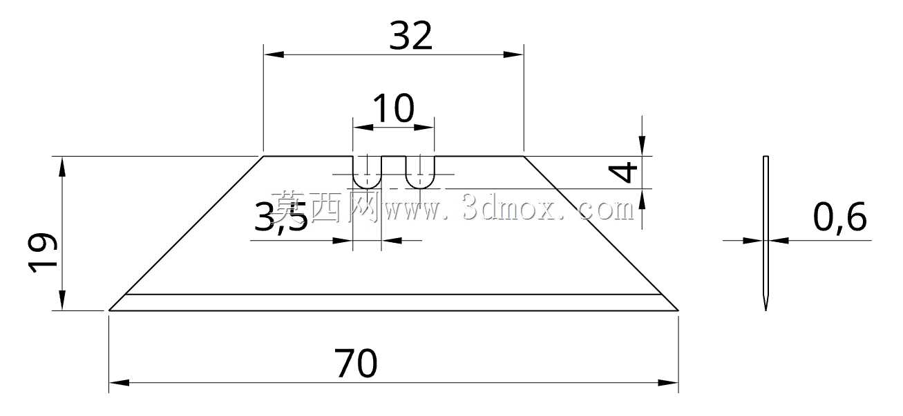 ��̺��Ƭ70mm x 19mm x 0.6mm