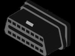 带直针的OBD2母连接器