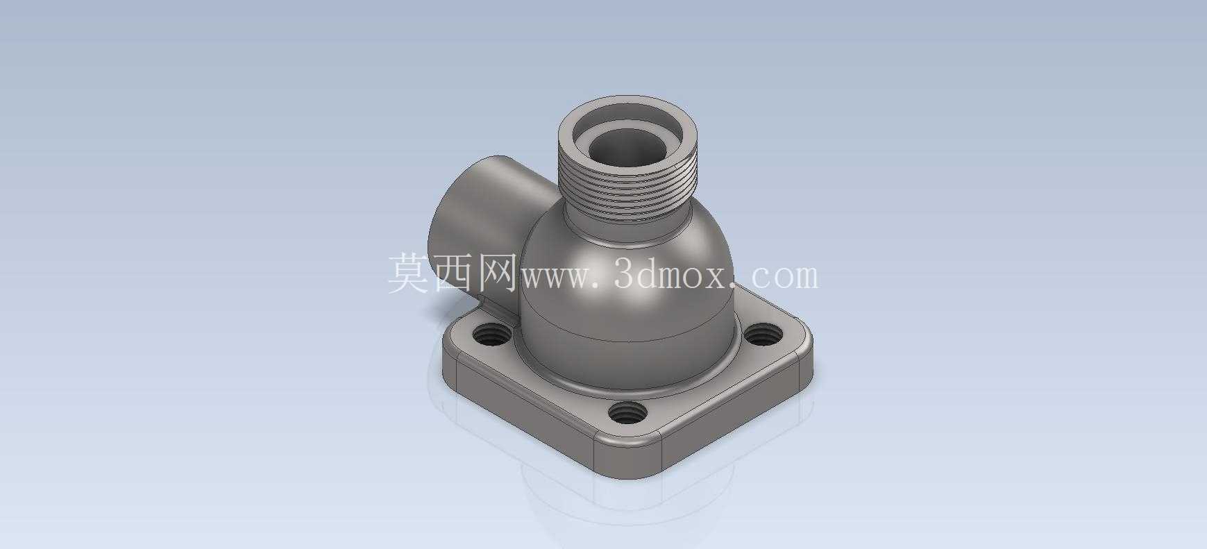 3D CAD基础练习/阀体/Válvula/Autodesk Inventor Pro